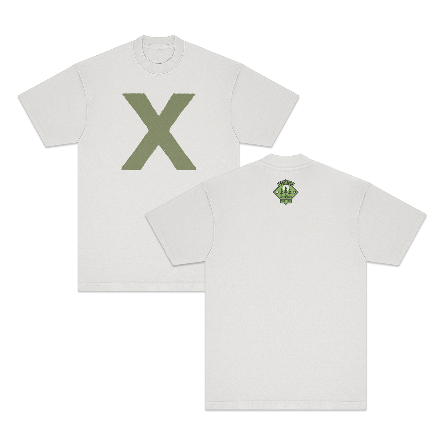 x 10th Anniversary Edition White T Shirt Ed Sheeran